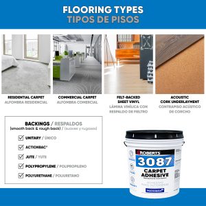3087 CARPET ADHESIVE RESIDENTIAL & COMMERCIAL